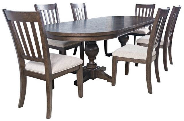 Jofran Inc. Brentwood 7-Piece Arbor Oak Dining Table Set-0