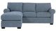 Cindy Crawford Home Liv French Blue Sofa Chaise-0