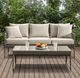 Furniture of America® Aleisha Beige/Gray Wicker Outdoor Patio Sofa-0