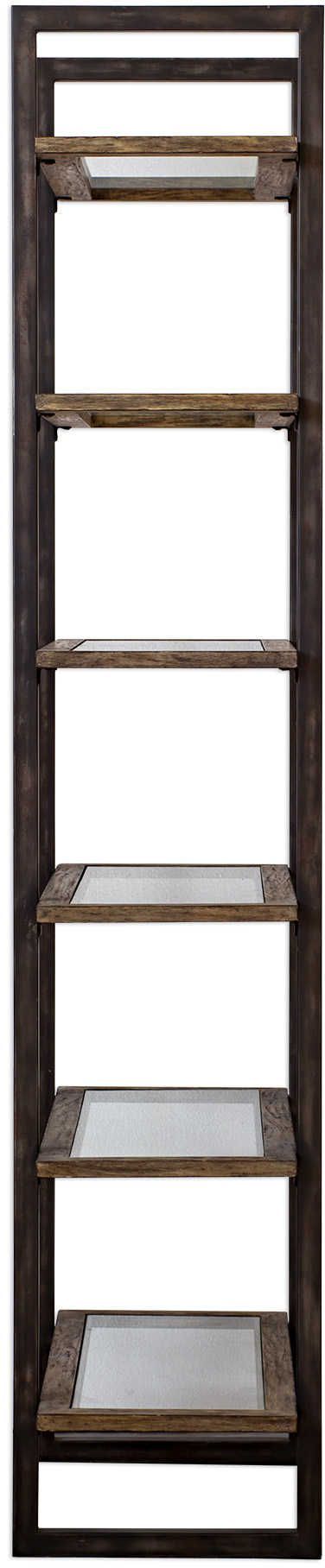 Uttermost® Olwyn Aged Steel/Diftwood Etagere-3