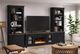 Legends Home Americana Antique Black/Brown 74" Fireplace Console-1