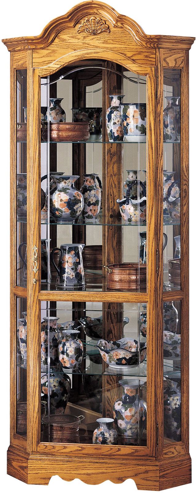 Howard Miller® Wilshire Golden Oak Curio Cabinet-0