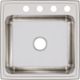 Elkay Lustertone® Classic Lustrous Satin 22" x 22" x 7-5/8" 4-Hole Single Bowl Drop-In Sink-1