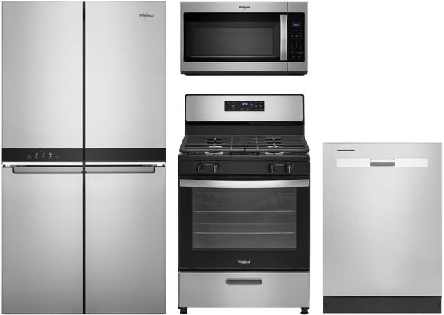 Whirlpool® 4 Piece Fingerprint Resistant Stainless Steel Kitchen Package