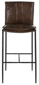 Classic Home Mayer Black/Truffle Brown 30" Leather Bar Stool-1