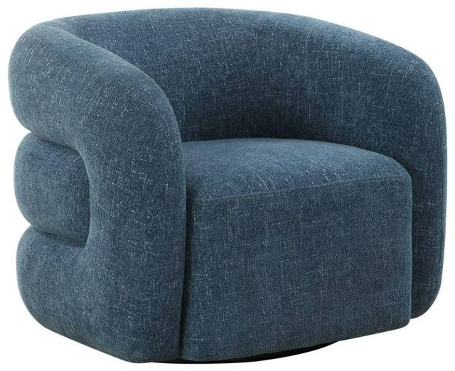 Uttermost® Junie Blueberry Swivel Chair-0