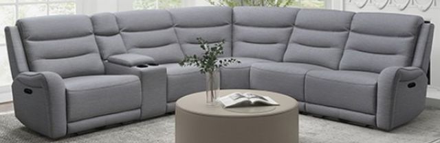 Furniture of America® Matthias 5-Piece Gray Manual Reclining Sectional