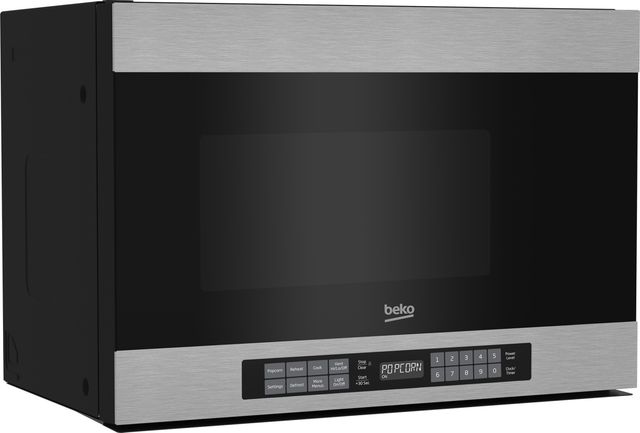 Beko 1.4 Cu. Ft. Stainless Steel with Black Glass Over the Range Microwave-1