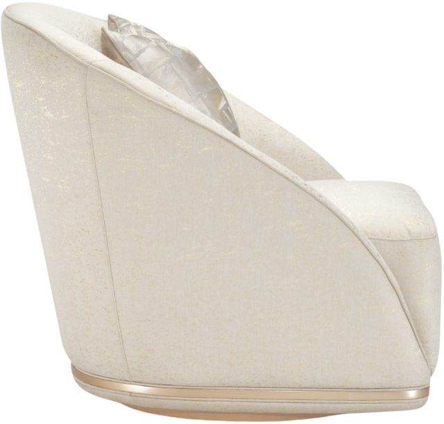 Michael Amini® La Rachelle Gold Rush/Medium Champagne Swivel Chair-3
