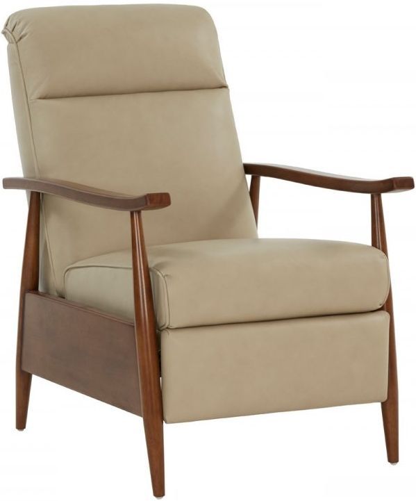 BarcaLounger® Hampton Shoreham Cream Leather Manual Recliner-0