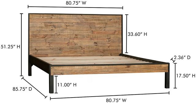 Moe's Home Collection Nova Black Queen Panel Bed-2