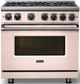Viking® 7 Series 36" Blush Pro Style Liquid Propane Gas Range-4
