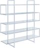 Coaster® Elmer Chrome/Clear 5-Shelf Bookcase-0