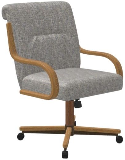 Chromcraft Customizable Denton Caster Swivel Dining Chair-4