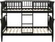 Coaster® Abram Black Youth Twin Over Twin Bunk Bed with Ladder-4