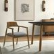Armen Living Emorie Charcoal/Walnut Dining Chair-1