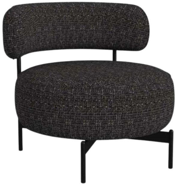 Elements International Antonia Black Swivel Chair-0