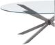 Bassett Mirror Deen Glass Top Oval Cocktail Table with Gunmetal Base-2