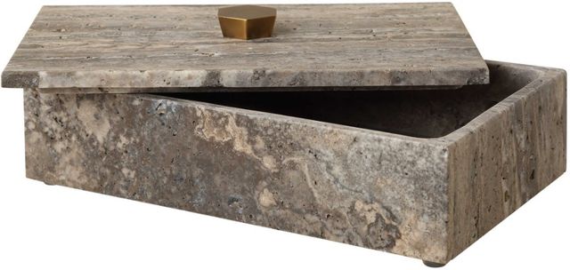 Uttermost® Griseus Gray Travertine Stone Box-4