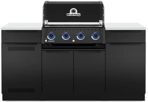Broil King® Baron™ 420i Pro Shadow 4-Burner Black Built-In Natural Gas Grill-0