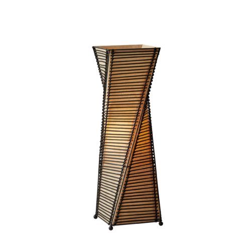 Adesso® Stix Black and Natural Beige Table Lantern-0