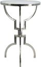 A & B Home Glass Top Side Table with Nickel Base-1