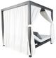 CabanaCoast® Customizable Muse Aluminum Outdoor Cabana Daybed with 4 Curtain-3