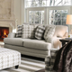 Furniture of America® Christine Light Gray Sofa and Loveseat-2