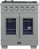FORNO® Capriasca 30" Stainless Steel Pro Style Gas Range-0