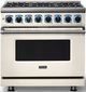 Viking® 7 Series 36" Pure White Pro Style Dual Fuel Range-3