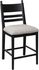 Signature Design by Ashley® Chadworth Black Upholstered Bar Stool-0