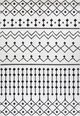 Surya Moroccan Shag Charcoal/Off-White 4'x6' Area Rug-1