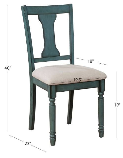 Powell® Willow 6-Piece Beige/Dark Gray/Teal Dining Table Set-4