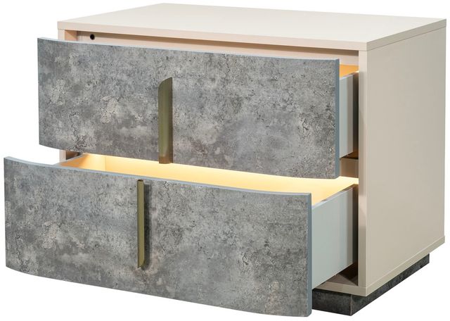 Michael Amini® Pavira Stone 2-Drawer Nightstand-3