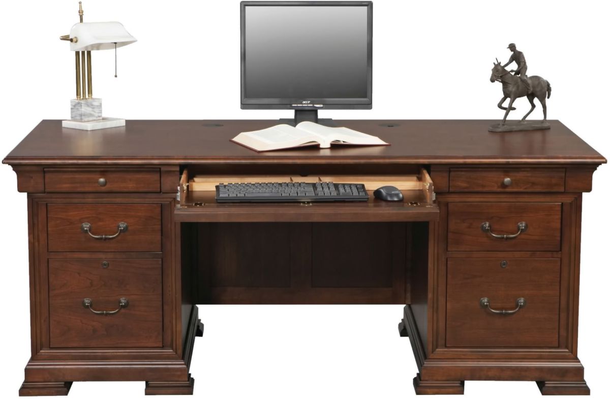 Winners Only Classic Cherry 72 Flattop Executive Desk Bush Furniture