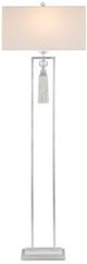 Currey & Company Vitale Silver Leaf/Off-White Floor Lamp-1