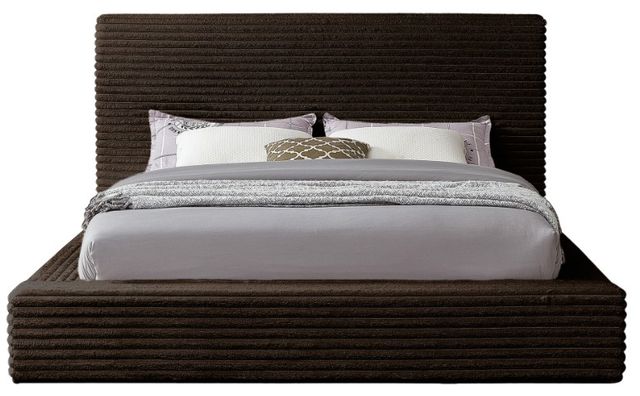 Meridian Furniture Dexter Brown Queen Upholstered Panel Bed-1