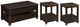 Elements International Wagner 3-Piece Cherry Occasional Table Set-0