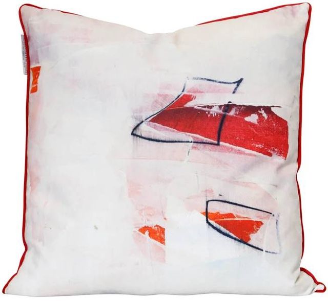 StyleCraft Austin Allen James Orange/Red/White Throw Pillow-0