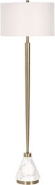 Uttermost® Curran Brass/White Floor Lamp-3