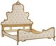 Michael Amini® Platine De Royale™ Antique Platinum/Champagne California King Upholstered Panel Bed-3
