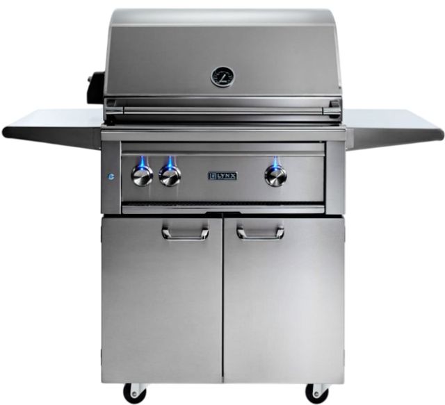 LYNX® Professional 3-Burner Stainless Steel Freestanding Liquid Propane Grill with 1 Trident Infrared Burner, 1 Ceramic Burner and Rotisserie-0