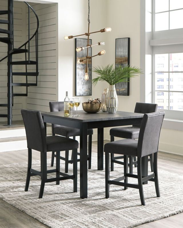 Signature Design by Ashley® Garvine 5-Piece Two-tone Square Counter Height Table Set-2