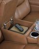 Signature Design by Ashley® Knightington Caramel Power Reclining Sofa with Audio Seating-5