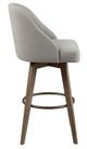 Ollix by Madison Park Pearce Grey Bar Stool with Swivel Seat-1