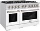 ZLINE Select 48" Stainless Steel Pro Style Dual Fuel Range with White Matte Door-2