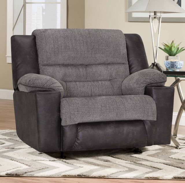Franklin™ Grant Silverton Charcoal Fabric Manual Rocker Recliner-1
