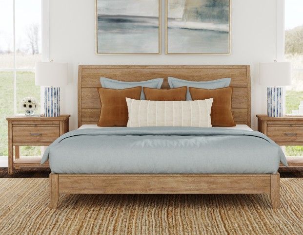 A-America® Geo Heights Butterscotch Queen Panel Bed-1
