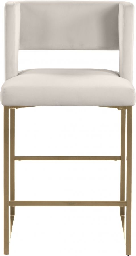 Meridian Furniture Caleb Cream/Gold Counter Stool-1
