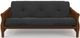 dhp furniture® Gray Walnut Wood Futon with Arms-3